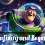 cartoon image of Buzz Lightyear in space with the caption 'to infinity and beyond'
